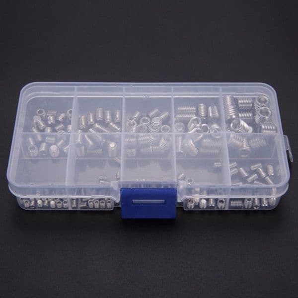 2025 Hexagon Screws Stainless Steel Hex Socket Set Hexagon Sets Machine Screw Grub Screws Cup Kit With Plastic Box