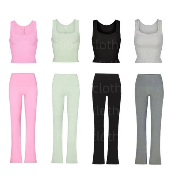 Women shorts shirt tank top tracksuit women designer clothing flat cornered modal threaded short shirts flat cornered woman sexy lingerie summer yoga sport gym wear