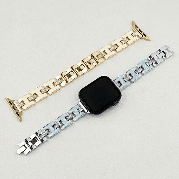 Luxury Designer Watch Straps for Apple Watch Band 38 40 41 42 44 45 46 49mm Diamond Chain Wristband for iWatch Ultra 10 9 8 7 6 5 4 3 2 1 SE iwatch Metal Strap Bracelets