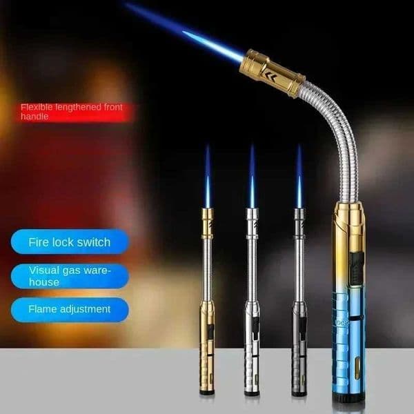 Outdoor camping barbecue kitchen lighter ignition tool long handle windproof spray gun lighter limited company style available for selection W250227
