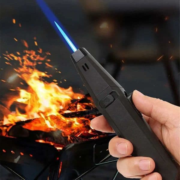 Butane Torch Lighter Refillable Pen Butane Lighter Adjustable Jet Flame Lighter Grill BBQ Candle Camping Portable Ignition Gun W250227