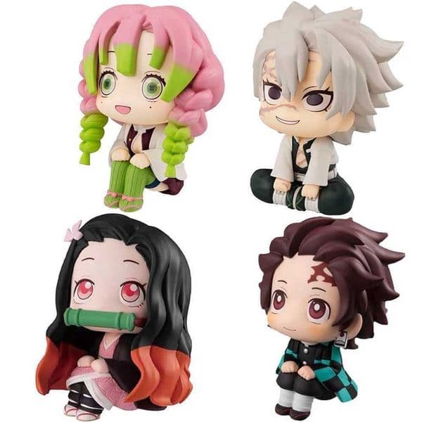 Anime 9cm Nezuko Kamado Tanjirou Kanroji Mitsuri 2Pcs/Set Kawaii Q version Action Figure PVC Model Toy Gift Aa779