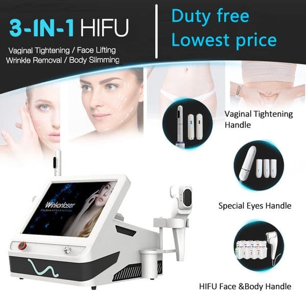 HIFU Wrinkle Removal Body Slimming Machine Ultrasound Skin Tightening Vaginal Tightening Weight Loss Machine