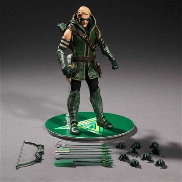 DC Comics Mezco 6-inch Cloth Robe Oliver Queen Green Arrow Mobile Model Aa779