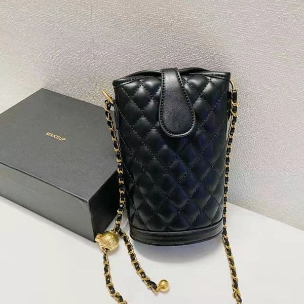 Diamond plaid bucket chain mini crossbody Women's Single shoulder makeup Mobile phone bag Gift Box Packing VIP gift