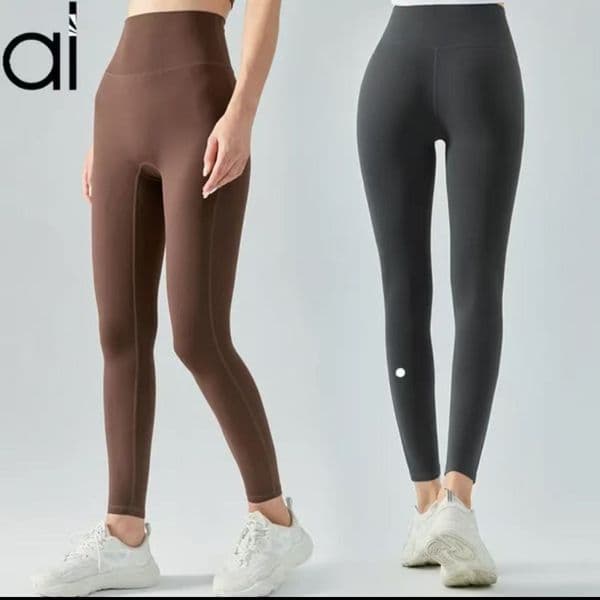 Womens yoga leggingsOutdoor Glutinous Soft Naked Double sided Matte Yoga Pants for Hip Lifting High Waist RunningSports Tight Fitness Pants for Outer Wear