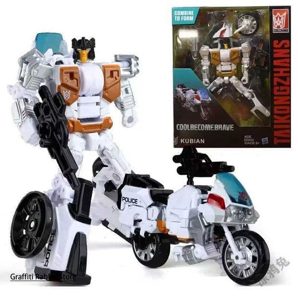HZX 5-in-1 motorcycle defense helicopter modification robot car action diagram airplane model childrens toy W250228