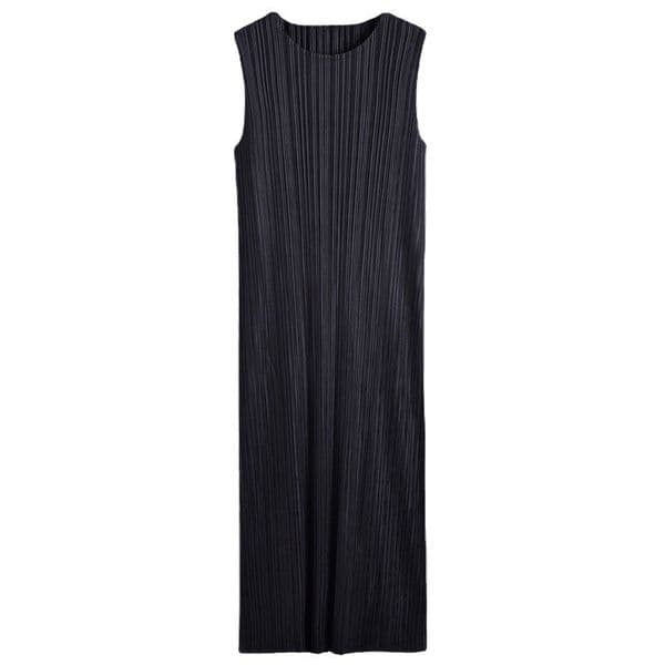 (134) Ladies' minimalist dress summer back slit sleeveless bottoming skirt