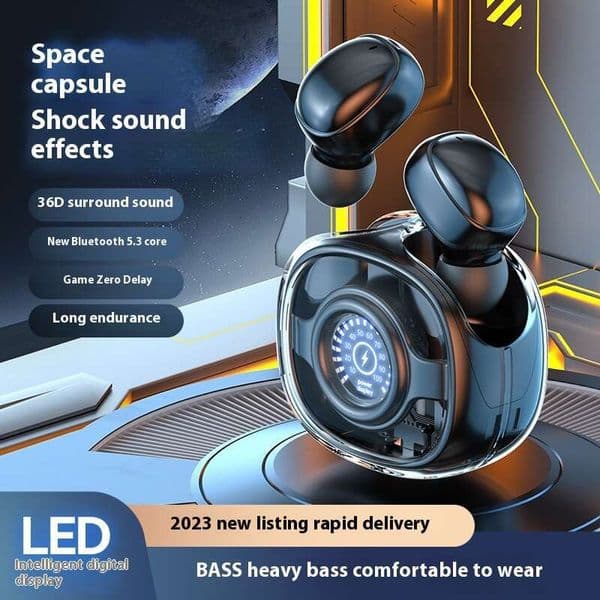 M26 New Strict Selection Black Technology Bluetooth in Ear Wireless Sports Mini Digital Display Earphones