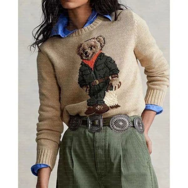 Designer Sweater Bear Sweater Women's Sweater Knitted Sweater Pullover Winter Embroidered Sweater Men's Fabric Pullover Women's Pullover