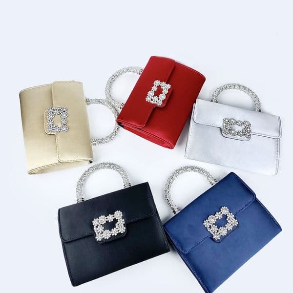 New Style New Style Handbag with Flower Clasp Silk Flap Small Bag Boutique Fashion Evening Handbag Shoulder Crossbody Chain Bag New Free Delivery Designer Bag