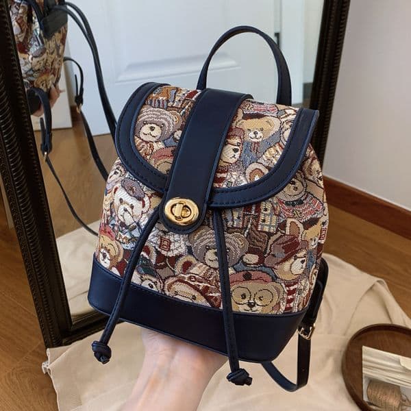 Embroidery Backpack For Free Shipping College Students Casual Best Friends Designer Beach Bag Elementary School Students Fashionable Versatile Double Shoulder