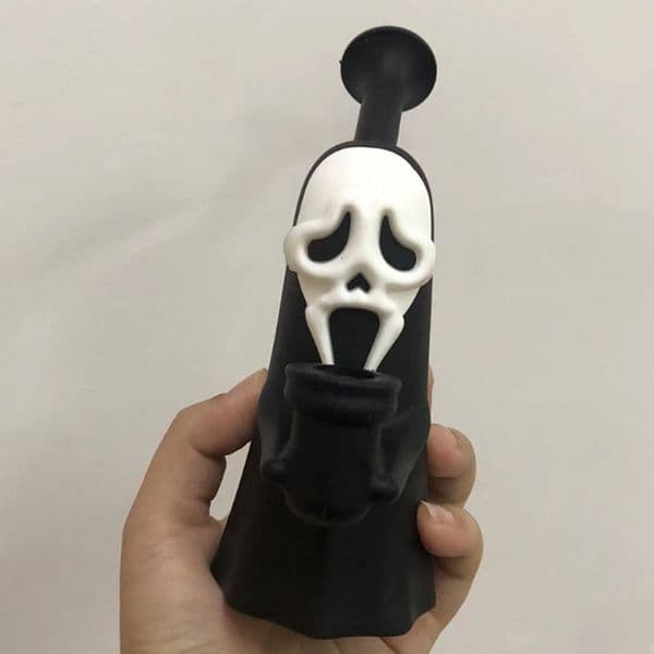 6.5inch 2 Style Hallo Ween Silicone Pipes With 14mm Glass Bowl Smoking Handpipe Dry Herb Tobacco Pipe