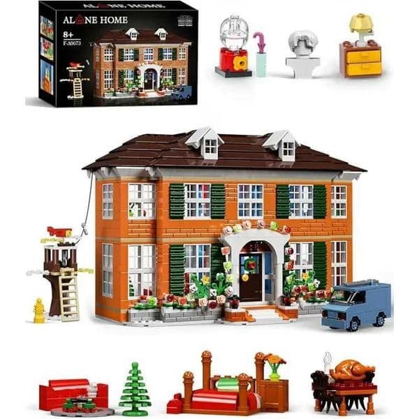 HomeAlone House Building Kits Forest Cabin Cottage Train Twister Blocks Toy Decor Office Display Set 1138 Pcs W250605 C251011