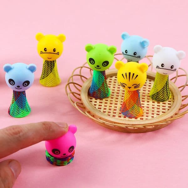10/20Pcs Cartoon Mini Animal Jumping Doll Games Toys for Kids Birthday Party Favors Goodie Bag Piniata Fillers Baby Shower Gift