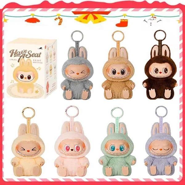 Macaron Vinyl Face Sit Party II Blind Box Bubble Mart LABUBU Labubu Heartbeat X250606