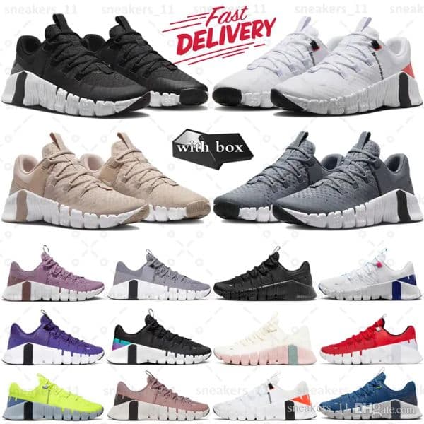 2025 Free Metcon 4 5 Marathon Running Shoes Mens Womens Trainers Smoke Grey Pink Oxford Triple Black White Leopard Outdoor Sneakers Sports