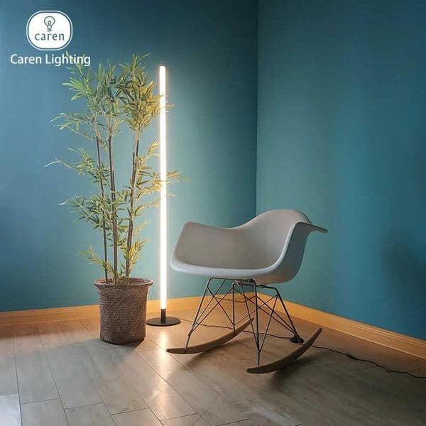 Caren Lighting Modern Vertical LED Floor Lamp Simple Geometric Line Lighting 360 Degree Full Body Luminous Interior Decoration W250607