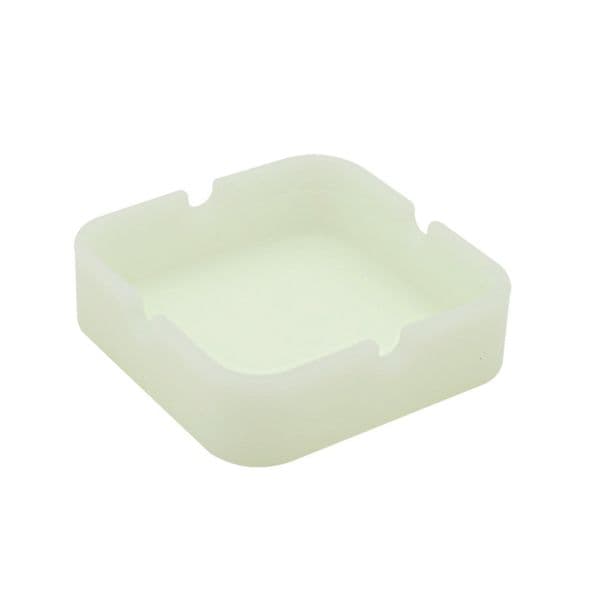 Soft Silicone Ashtray Square Luminous Mini Ash Tray Camouflage Portable Anti-Scalding Cigarette Holder Home Novelty Crafts Smoking Accessories