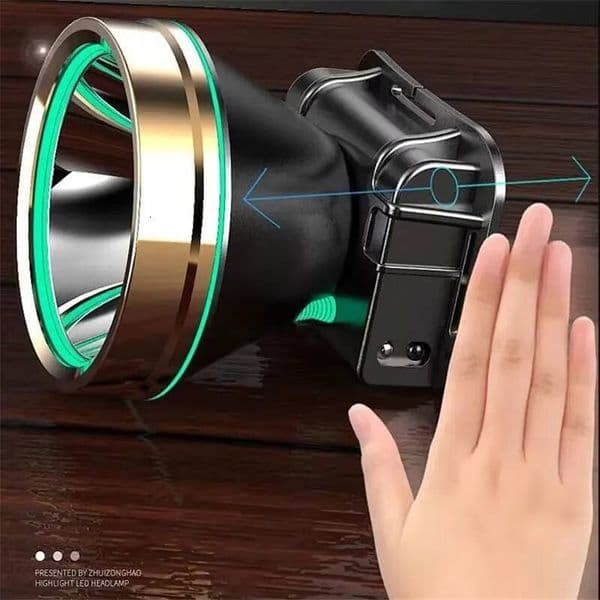 1PC Blue Portable Super Bright Bicycle Flashlight Rechargeable Camping Rotatable Fishing Headlamp