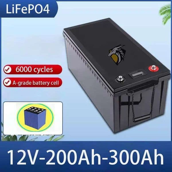 12V 300Ah LiFePO4 Battery Built-in BMS Lithium Iron Phosphate Cells For Replacing Most of Backup Power Home Energy Storage