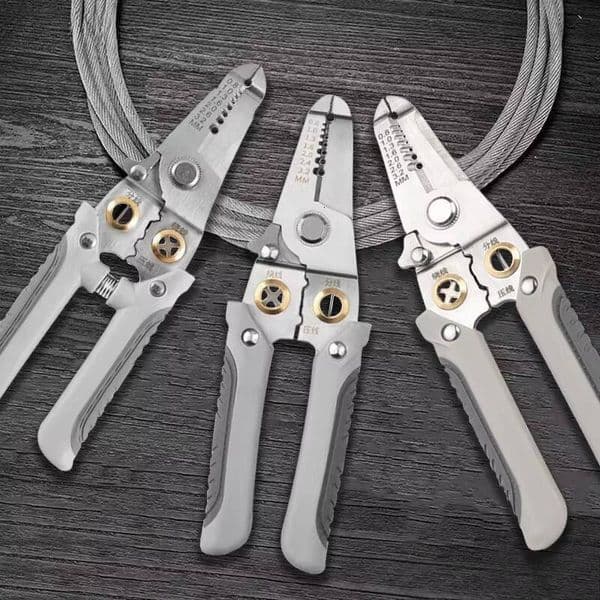Stainless Steel Multifunctional Electrician Splitter Winding Cut Wire Stripping Skinning Crimping Pliers tues