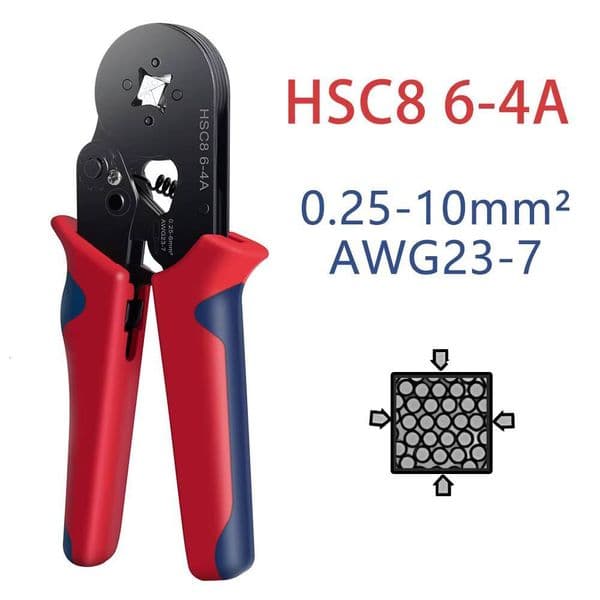 Wire Stripper Crimping Tool Kit - Hsc8 10-6/6- 4A Pliers Self-Adjusting 8 Inch Cutter Crimper For Tube Terminal tues
