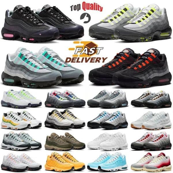 Top Fashion Big Size 48 Designer Men Women 95 Running Shoes 95s Neon Black Orange Pink Beam Hyper Turquoise Sketch Greedy 40 Mens Trainers Sneakers 36-48 Free