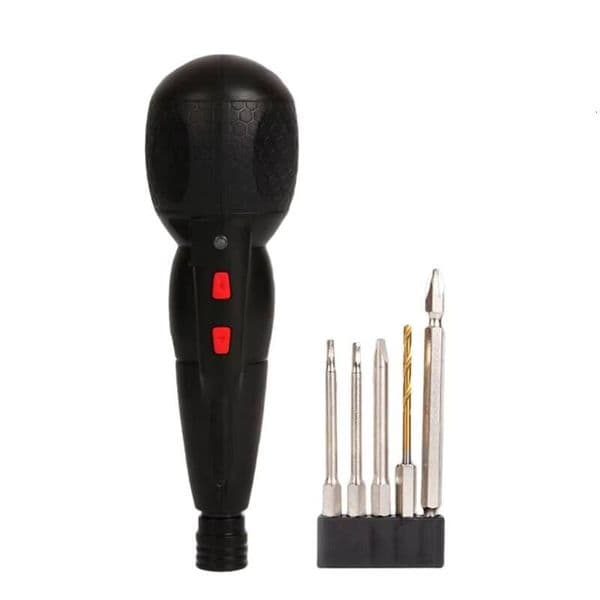 37JC Rechargeable AntiSlip Electric Screwdriver 5interchangeable Bit For Precise Work