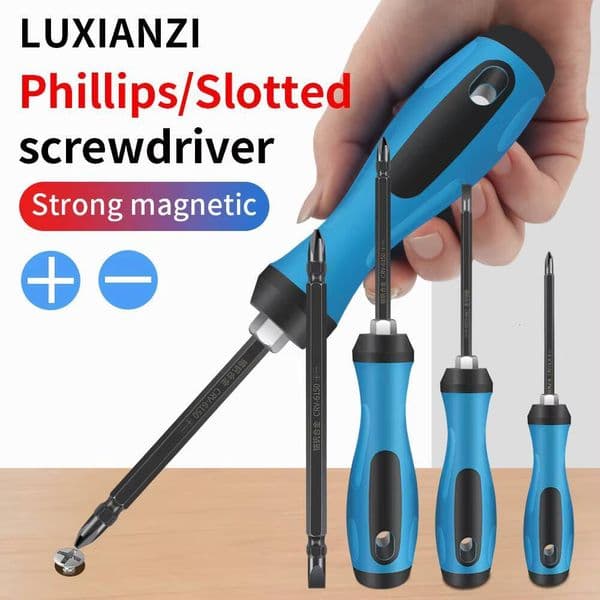 LUXIANZI Double Head Screwdriver Magnetic Bit For Mobile Phone Laptop Repair Tool Precision 2 IN 1 Slotted Phillips Screw driver tues