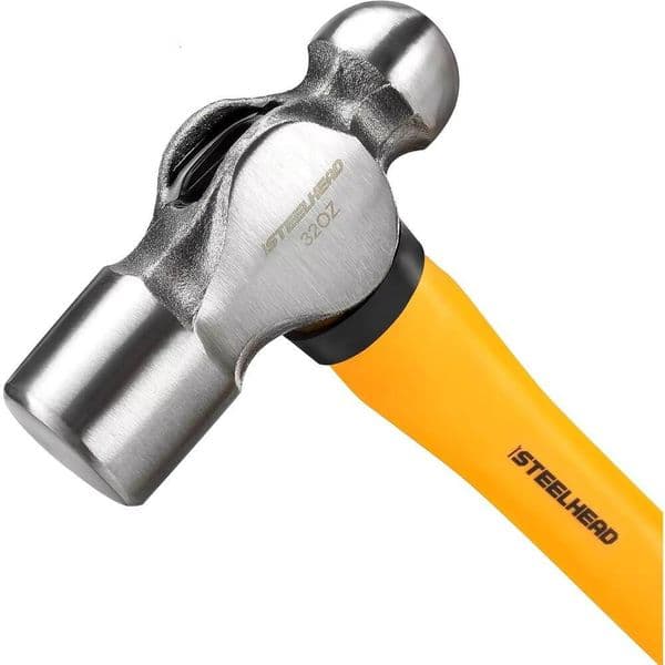 Fiberglass & Handle 5-Piece Mallet Set, 16Oz Ball-Peen Ball-Pein Hammer,32Oz Rubber Mallet, 3Lb Sledge Hammer & Set, ,