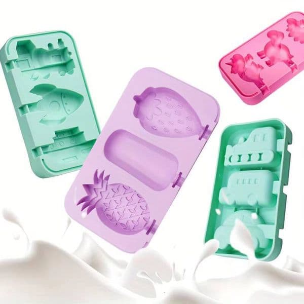 1 Set, Creative Silicone Cute Cream Mold, Ice Cube Box, Household Popsicle Mol ice maker