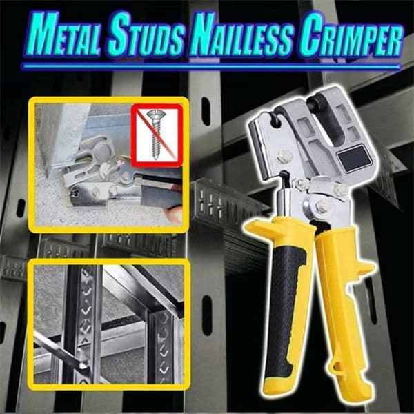 Stud Crimper Aluminum Alloy Ceiling Punching Plaster Drywall Tools For Fastening Metal Double Handed Keel Pliers tues
