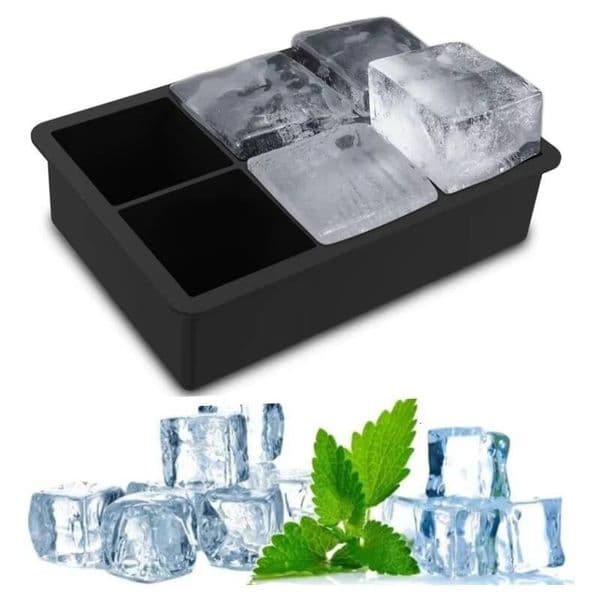 4/6 Grid Big Giant Jumbo Large Food Grade Silicone Square Mold DIY Maker Ice Cube Tray ice maker