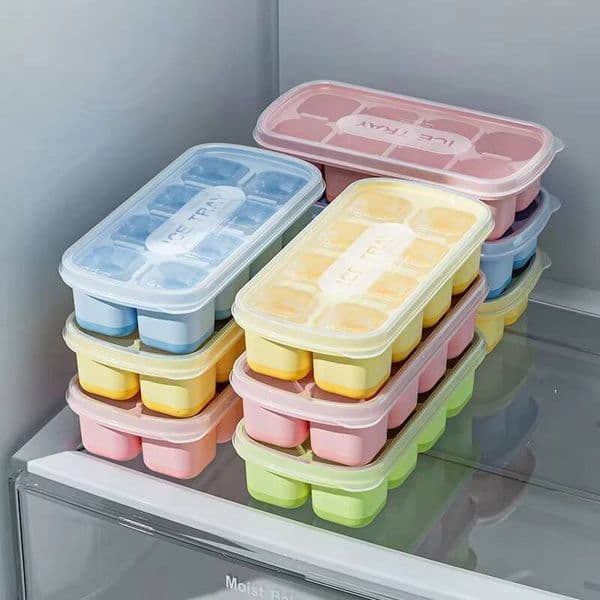 Square Trays Food Tray Block Cube Molds Freezer Containers Reusable Ice Maker For Cocktails Whiskey ice maker