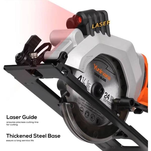 Mini 20V 3400Rpm Cordless Circular Saw, Adjustable Angle And Depth,Max Cutting Depth 1-2/3"(90°), 1-1/8"(45°) Saw, 1-2/3"(90°), 1-1/8"(45°)