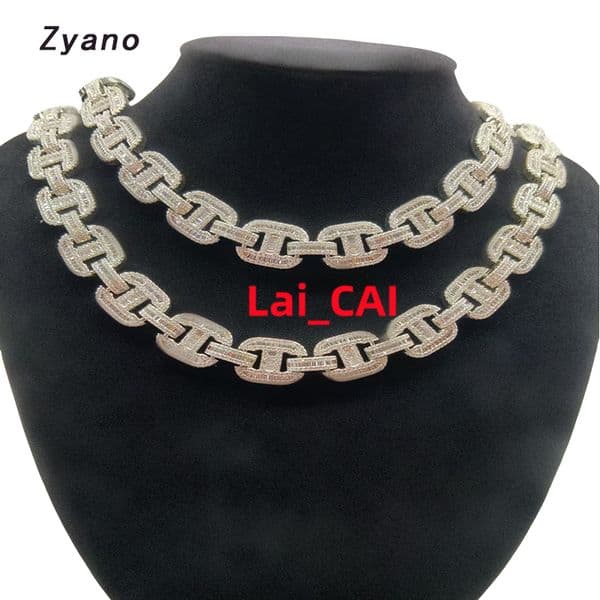 Bling Cuban Chain with Moissanite | Gold/Silver Plated Hip Hop Necklace | Wholesale Streetwear Jewelry