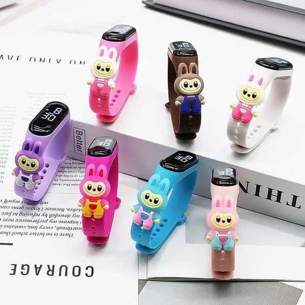 Labubu Touch Waterproof Watch Boys Girls Bracelets Cute Cartoon Anime Derivative Peripherals Wristwatch Accessories Party Gifts X250612