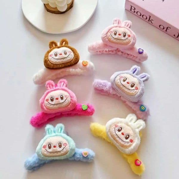 Labubu Cartoon Doll Hair Clip Cute Hair Accessory Childrens Ponytail Headband Apparel Accessories Hair Clip Gifts for Friends X250612