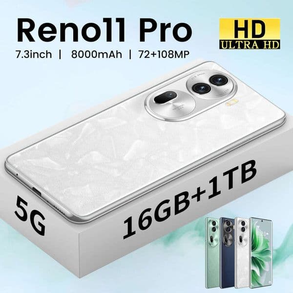 Hot-selling mobile phone Reno11 Pro true 4G perforated 7.3 big screen 16+1T smart phone