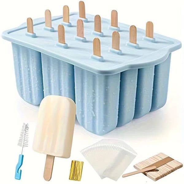 ice maker Creative Silicone Cream Ice Cube Box, Household Popsicle Mold, Safety Je