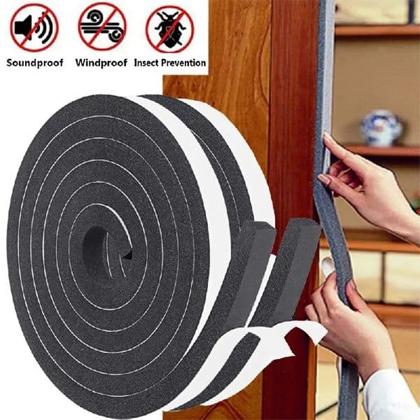 Window sealing strip, door gap, sound insulation, dust prevention, wind proof, self-adhesive gap, sliding window, PU sponge strip