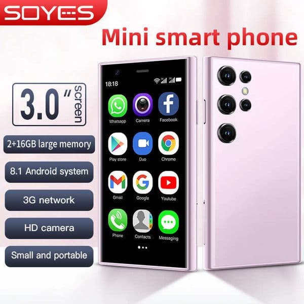 Hot Selling Soyes S23pro Mini Dual SIM Quad-core Google Store Android Smart Small Mobile Phone
