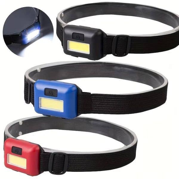 1PC COB Headlamp Waterproof Using AAA Battery Excluding Batteries Portable Outdoor Mountaineering Night Riding Fishing Headlight