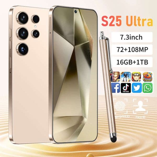 New Model Phone S25Ultra 7.2inch Large Screen 16GB+1TB 4G Smart Overseas