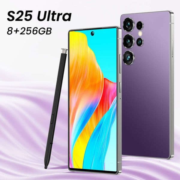 New S25 Ultra Large Screen Smart Mobile Version True 4G Android 14 OTG Phone