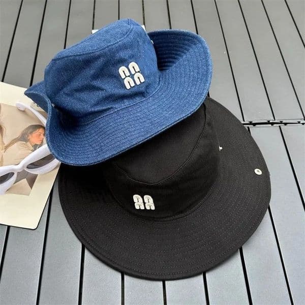 Cowboy Hat Foldable Hatwide Brim Hats Designer Women Visitor Travel Jeans Bucket Hat Denim Fitted Flanging Bonnet Fisherman Hat Mens Sunhat Cap Sunscreen Farm Hat