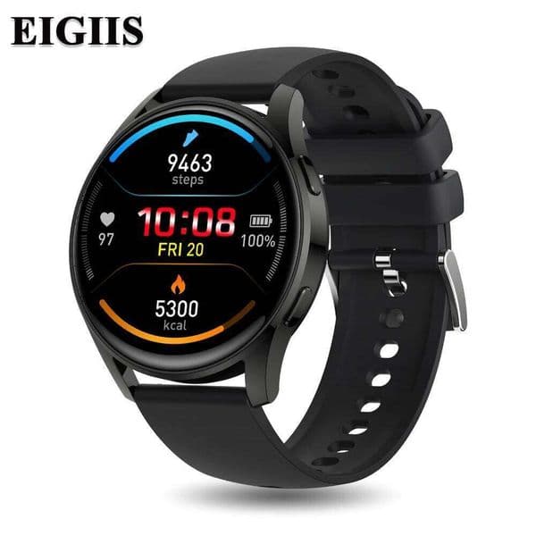 EIGIIS Men Activity Tracker IP68 Waterproof Outdoor Smart Watch with Heart Rate Sleep Monitor for Android iOS