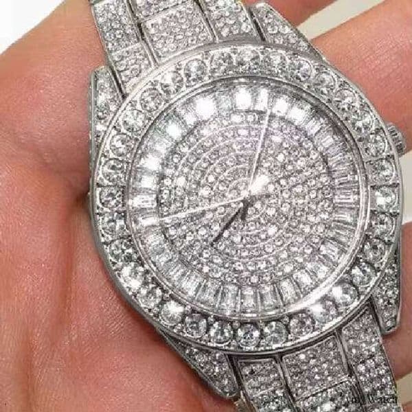 Iced Out Moissanite Watch Men's Gift