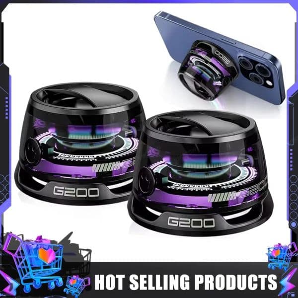 Wireless Speaker Portable Bluetooth Speaker G200 RGB Lighting Magnetic Speaker BT5.3 Mini Sound Box 7 Hours Playback Phone Holder Bracelet
